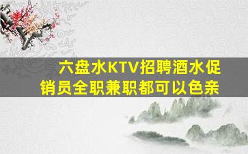六盘水KTV招聘酒水促销员全职兼职都可以色亲